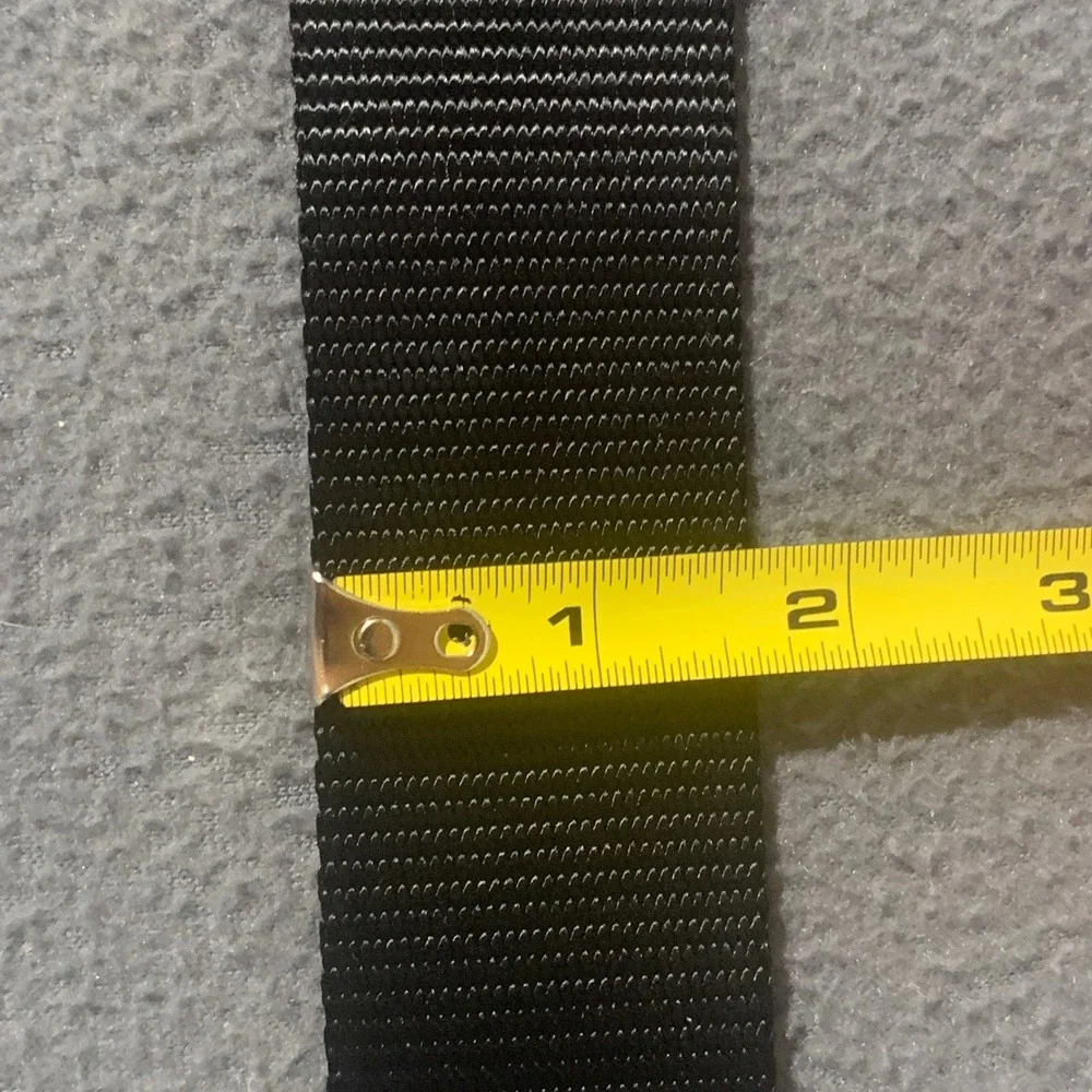 Raine Mens Black Nylon Tactical Duty Belt Large Hook Loop Adjustable Made in USA